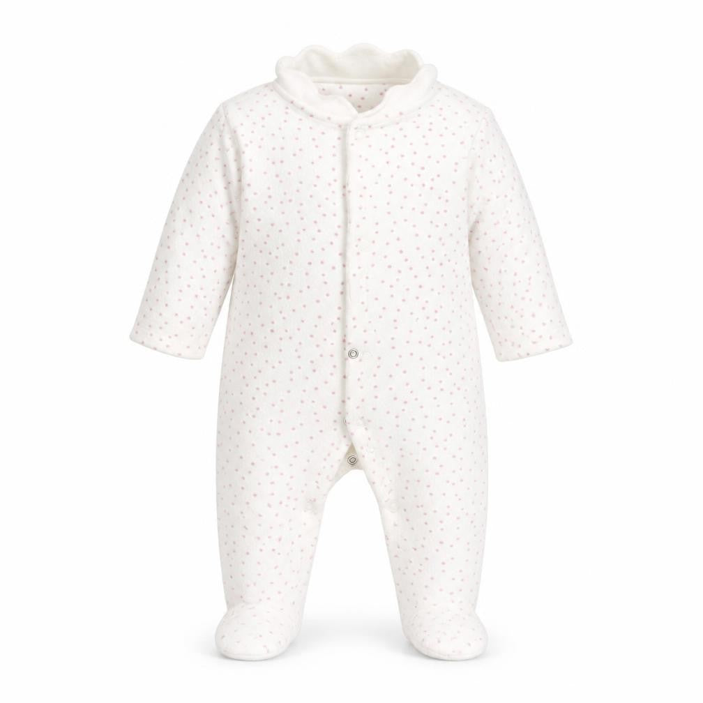 Marks & Spencer Baby White Polka Dot  Coverall One-Piece Size 6-9 Months
