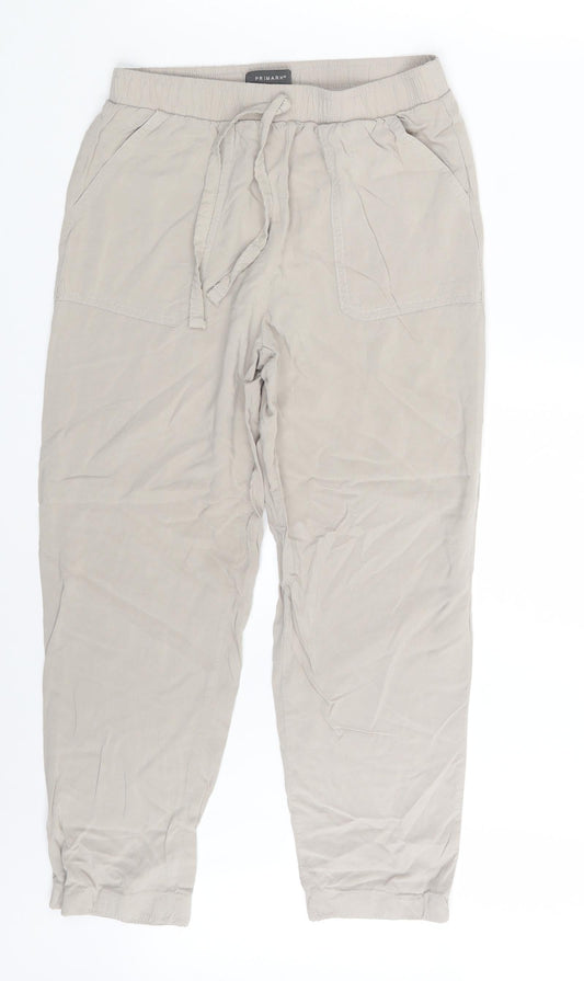 Primark Womens Beige   Sweatpants Trousers Size 8 L22 in