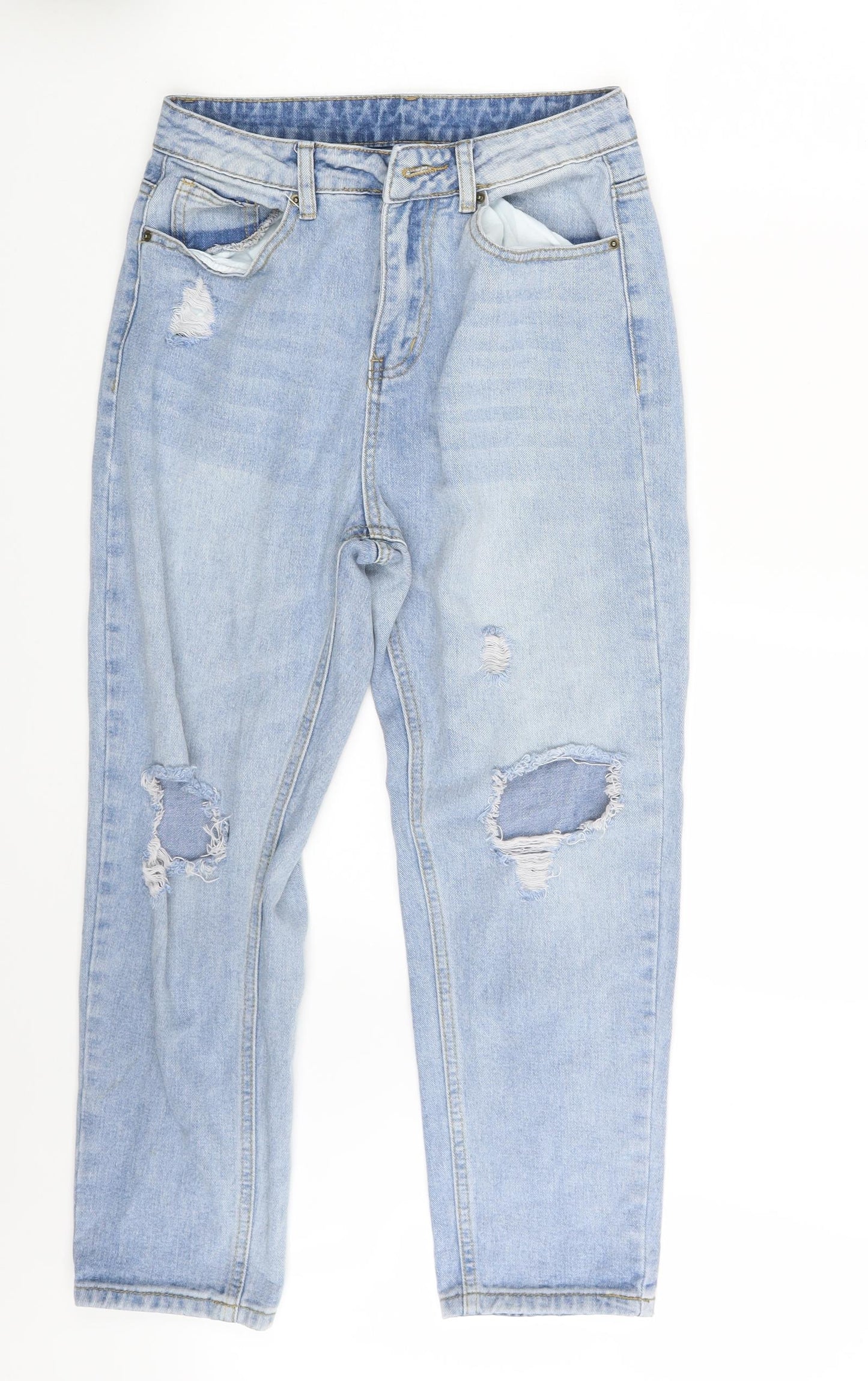 SheIn Womens Blue  Denim Straight Jeans Size S L24 in