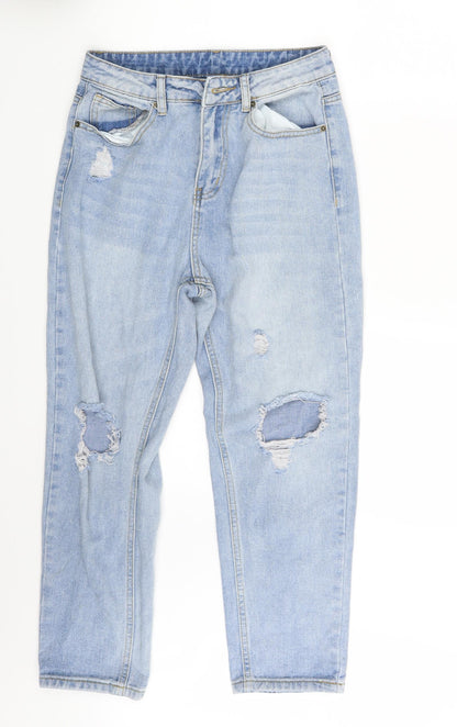 SheIn Womens Blue  Denim Straight Jeans Size S L24 in