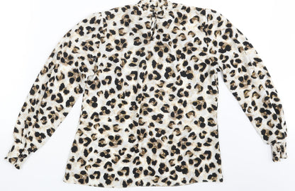 Womens UK Size One Size Preworn Ivory Basic Blouse