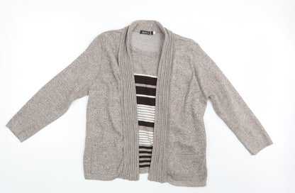 Envy Womens Brown   Cardigan Jumper Size L