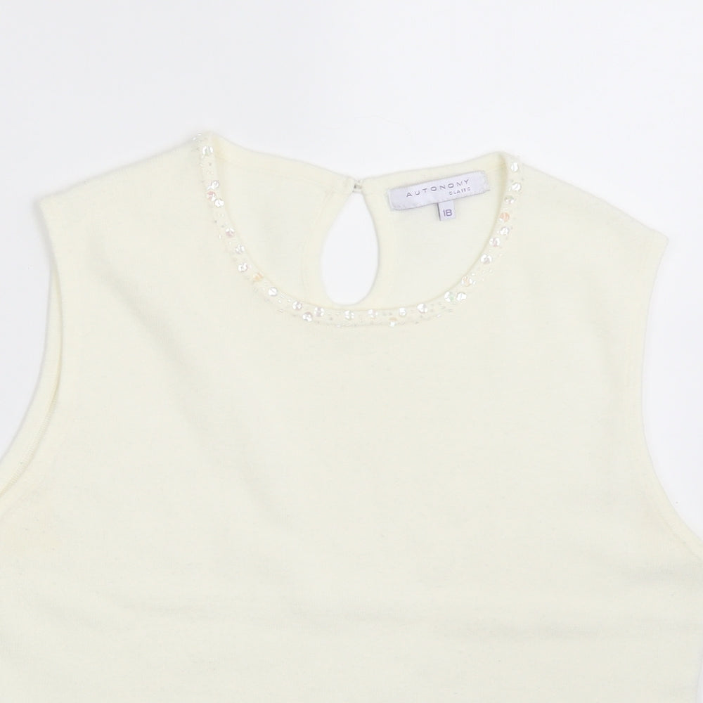 Autonomy Womens Ivory   Pullover Jumper Size 18