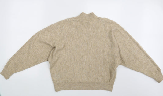 Womens UK Size M H&M Beige Pullover Jumper