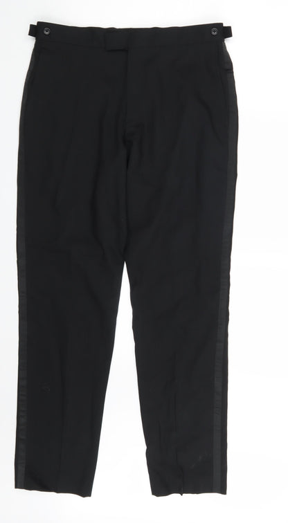 Preworn Mens Black   Dress Pants Trousers Size 32 in L30 in