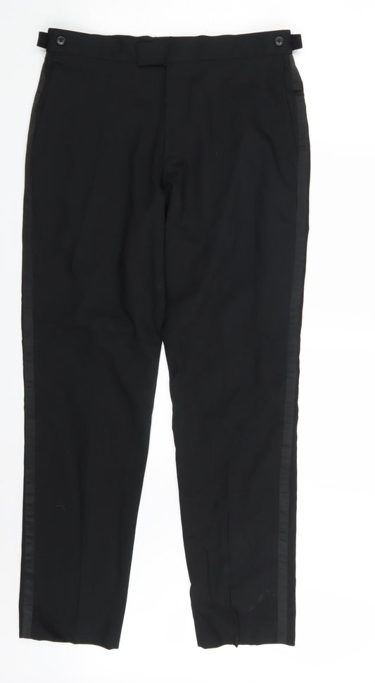 Preworn Mens Black   Dress Pants Trousers Size 32 in L30 in