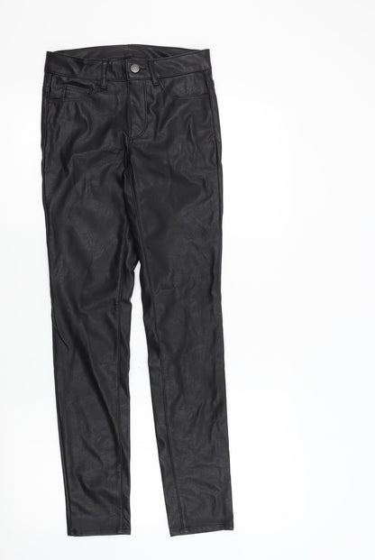 Womens UK Size 6 Preworn Regular Fit  Black Trousers