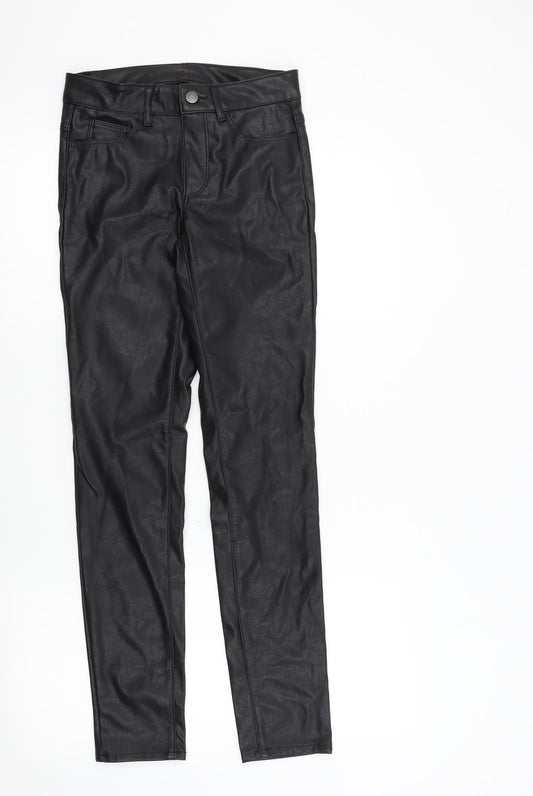 Womens UK Size 6 Preworn Regular Fit  Black Trousers