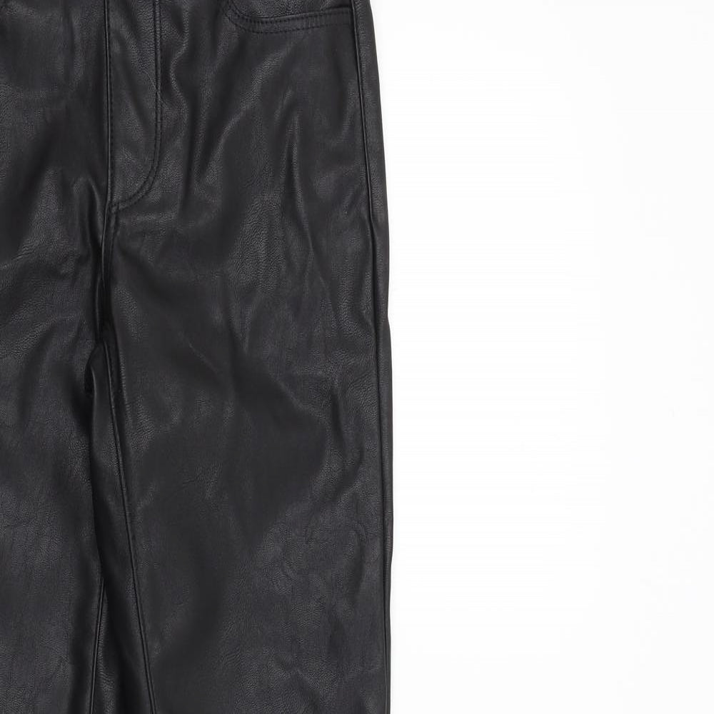 Womens UK Size 6 Preworn Regular Fit  Black Trousers