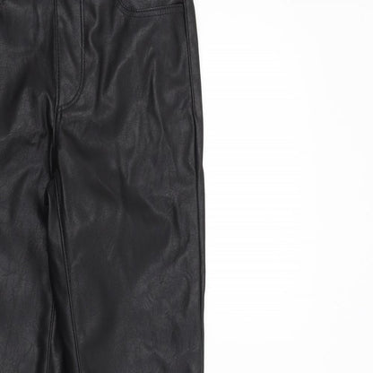 Womens UK Size 6 Preworn Regular Fit  Black Trousers