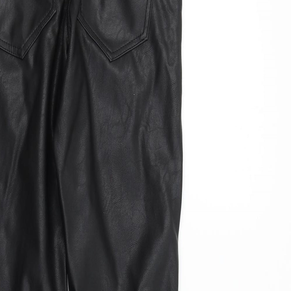 Womens UK Size 6 Preworn Regular Fit  Black Trousers