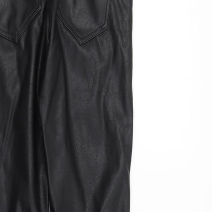 Womens UK Size 6 Preworn Regular Fit  Black Trousers