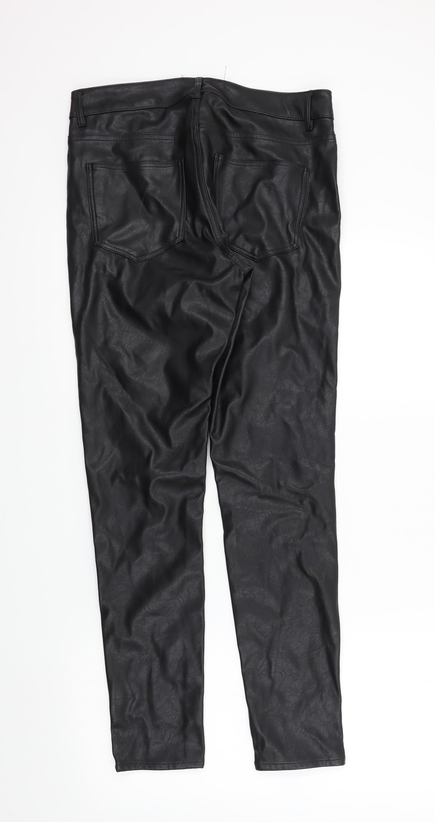 Womens UK Size 14 Preworn Regular Fit  Black Trousers
