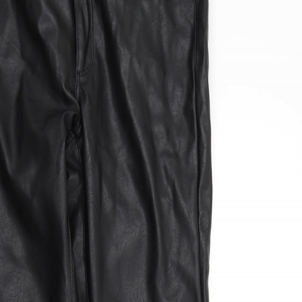 Womens UK Size 14 Preworn Regular Fit  Black Trousers
