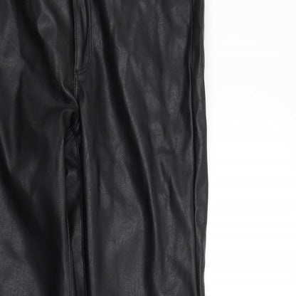 Womens UK Size 14 Preworn Regular Fit  Black Trousers