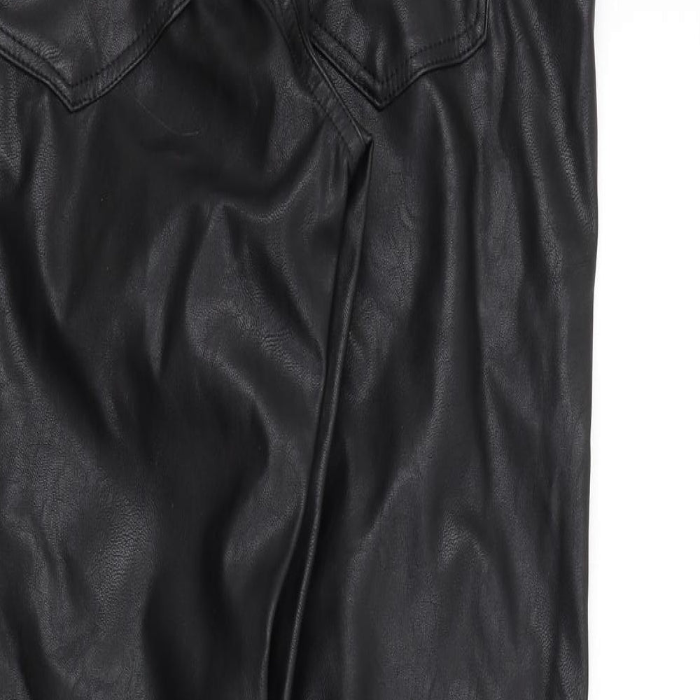 Womens UK Size 14 Preworn Regular Fit  Black Trousers