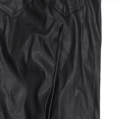 Womens UK Size 14 Preworn Regular Fit  Black Trousers