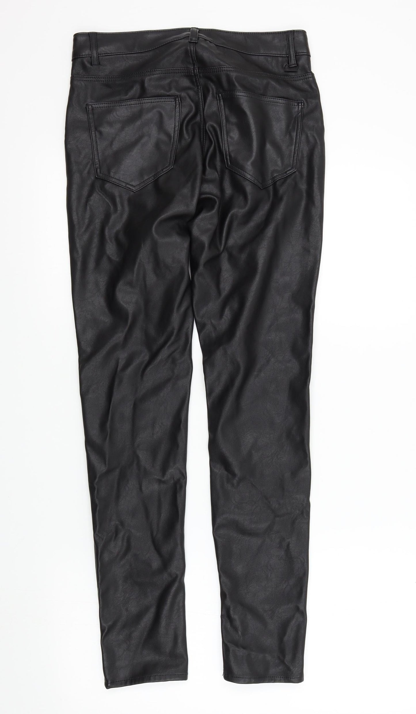Womens UK Size 8 Preworn Regular Fit  Black Trousers