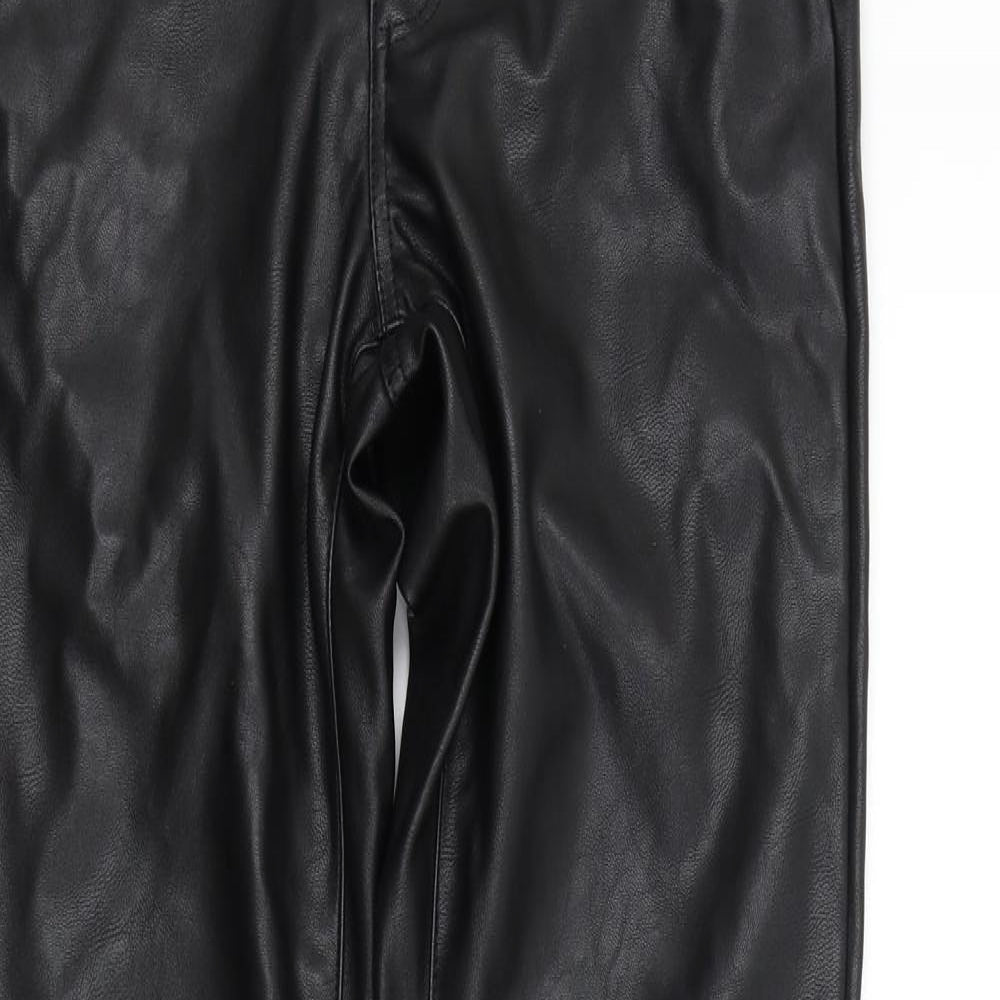 Womens UK Size 8 Preworn Regular Fit  Black Trousers