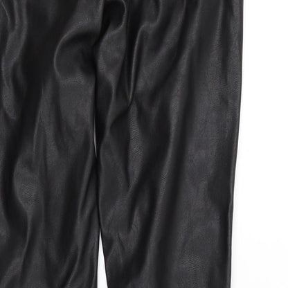Womens UK Size 8 Preworn Regular Fit  Black Trousers
