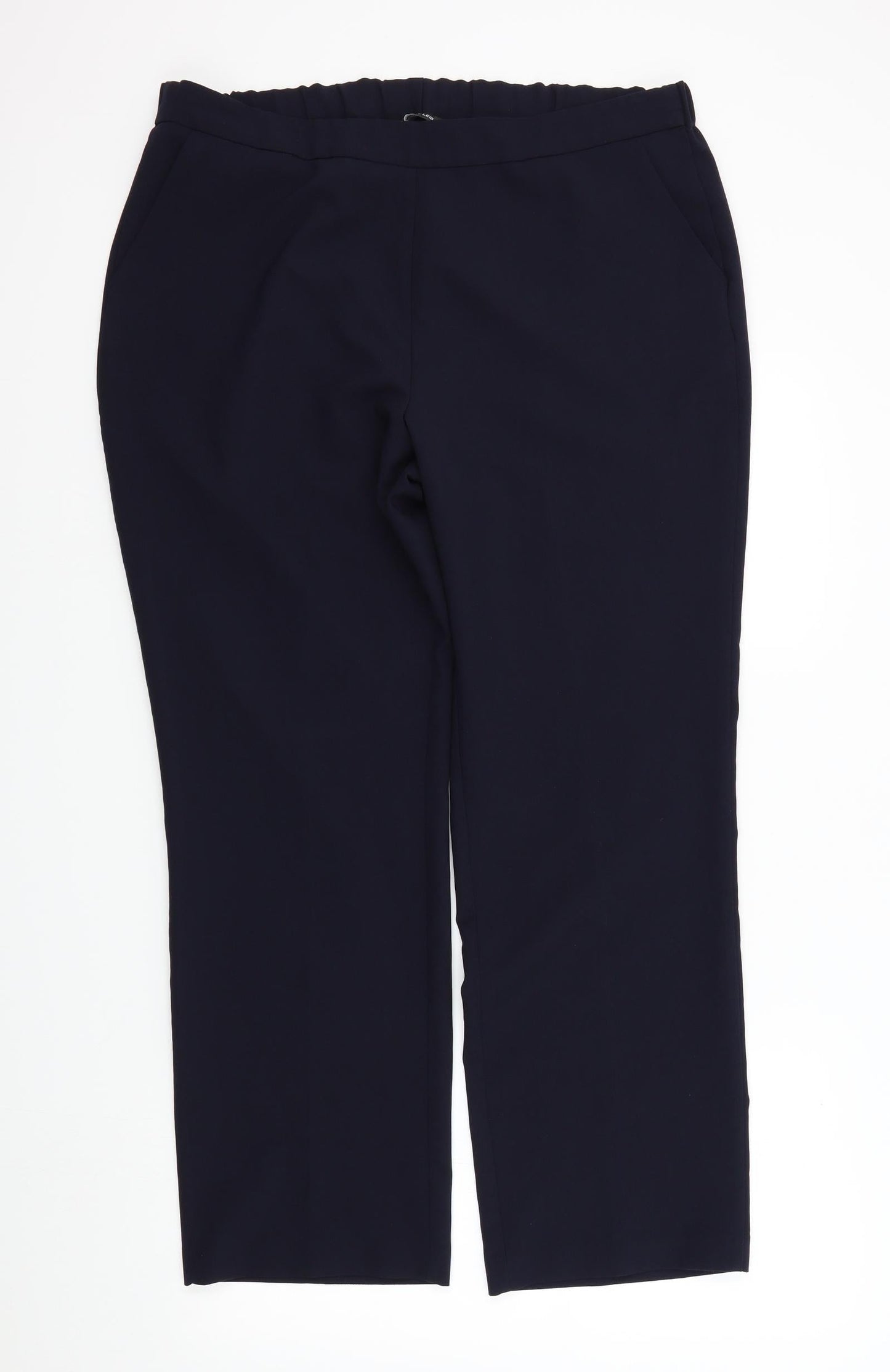 Womens UK Size 16 Preworn Regular Fit  Blue Trousers