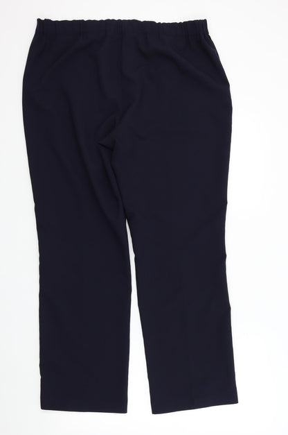 Womens UK Size 16 Preworn Regular Fit  Blue Trousers