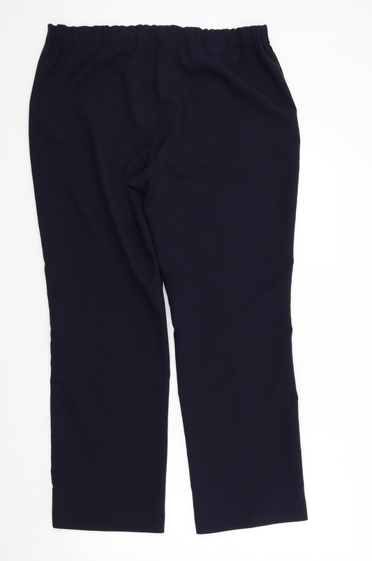 Womens UK Size 16 Preworn Regular Fit  Blue Trousers