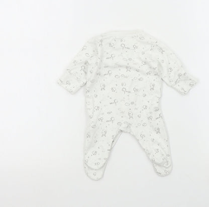 NEXT Baby White Colourblock  Babygrow One-Piece Size Newborn