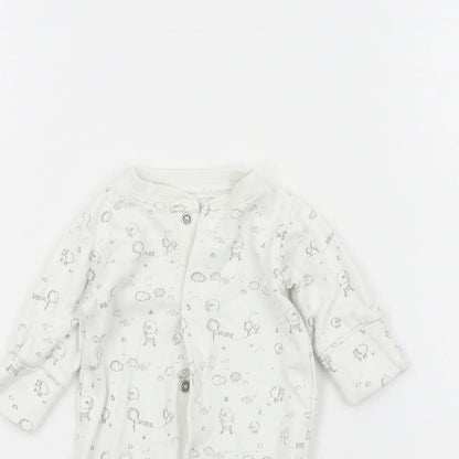NEXT Baby White Colourblock  Babygrow One-Piece Size Newborn