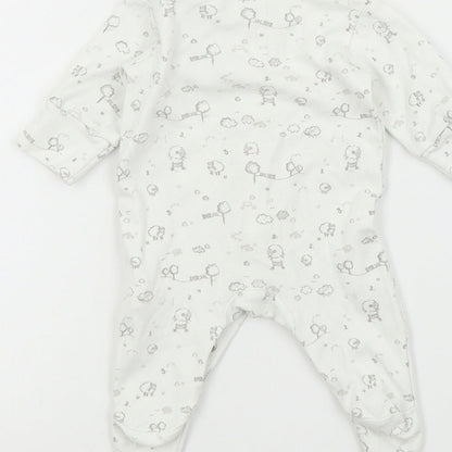NEXT Baby White Colourblock  Babygrow One-Piece Size Newborn