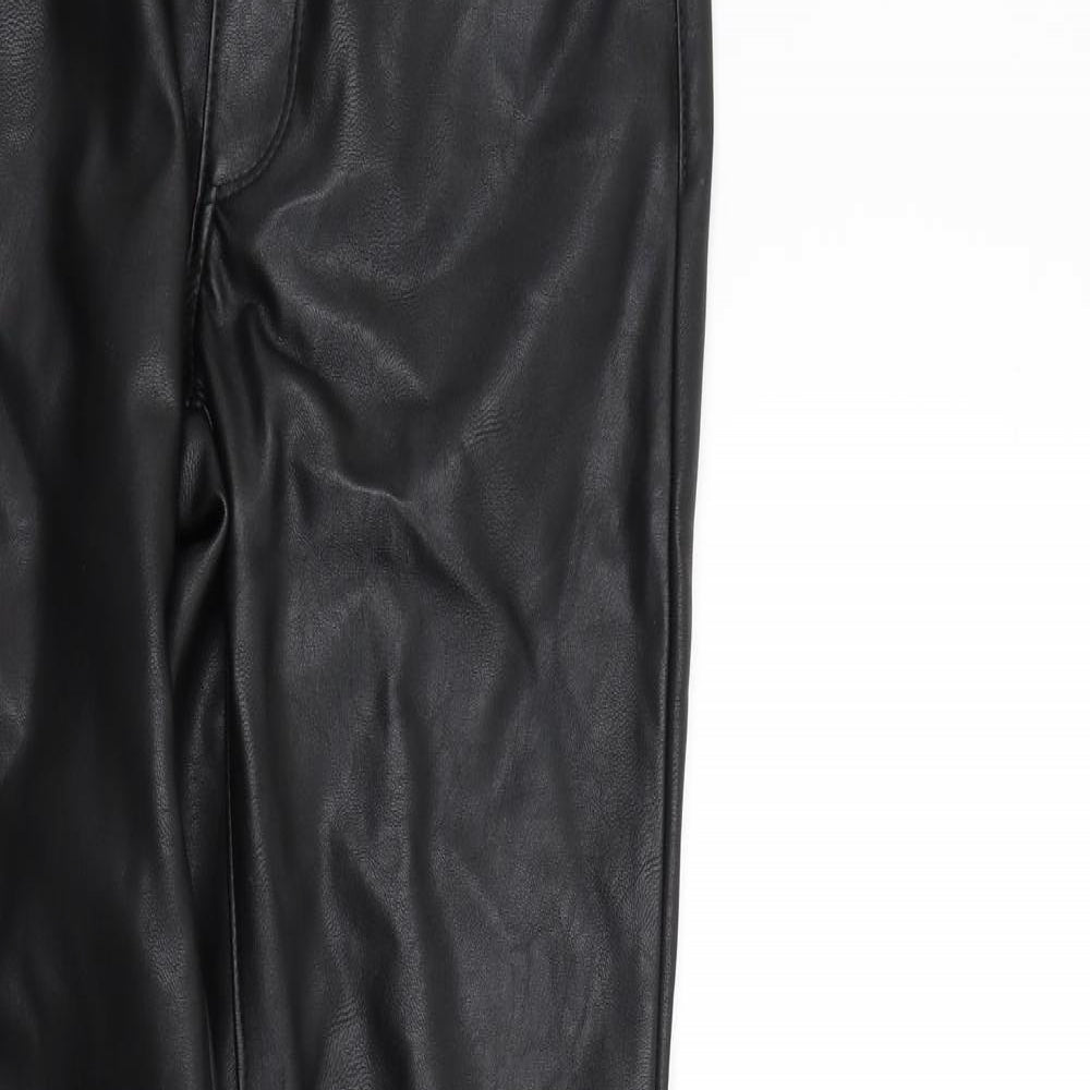 Womens UK Size 8 Preworn Regular Fit  Black Trousers