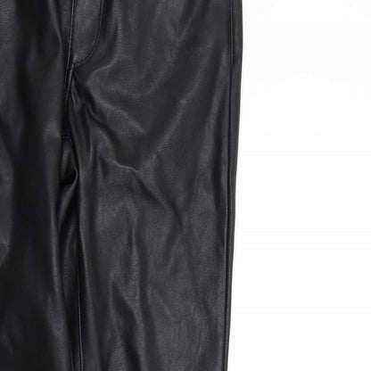 Womens UK Size 8 Preworn Regular Fit  Black Trousers