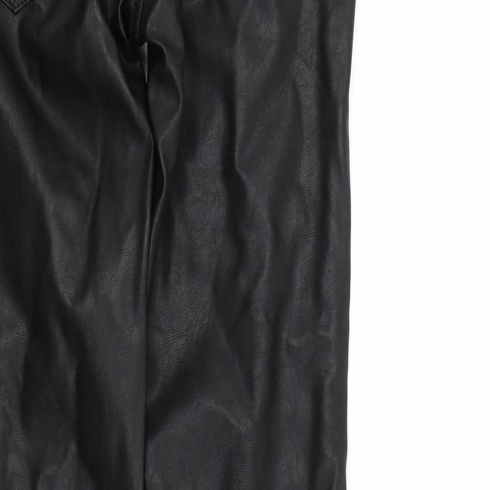 Womens UK Size 8 Preworn Regular Fit  Black Trousers