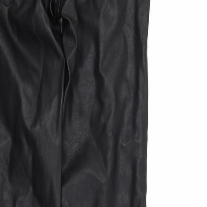 Womens UK Size 8 Preworn Regular Fit  Black Trousers