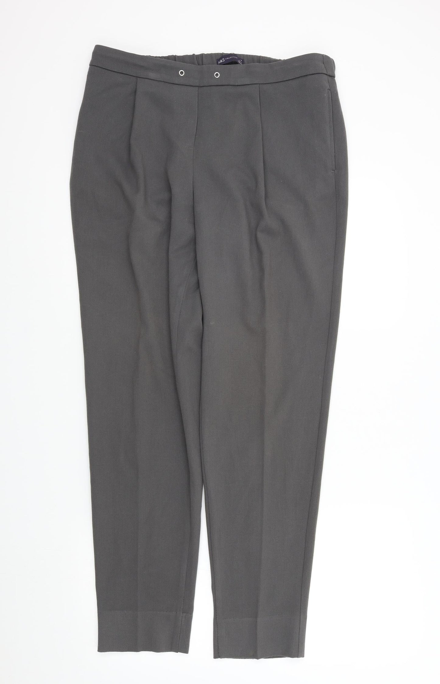 Womens UK Size 14 M&S Regular Fit  Grey Trousers