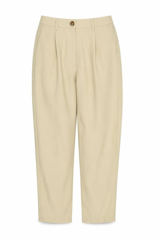 Womens UK Size 8 Misspap Regular Fit  Beige Trousers