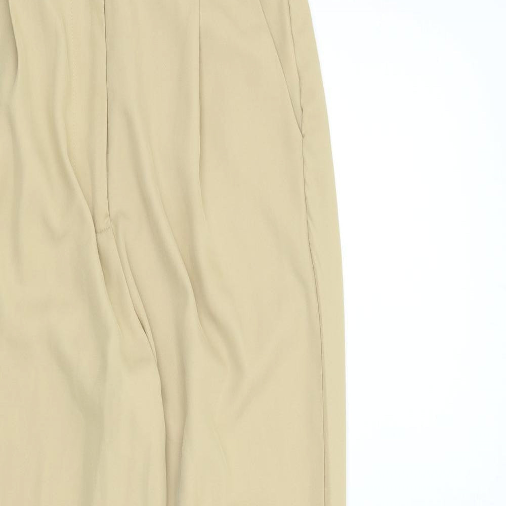 Womens UK Size 8 Misspap Regular Fit  Beige Trousers