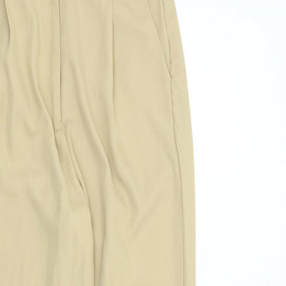 Womens UK Size 8 Misspap Regular Fit  Beige Trousers