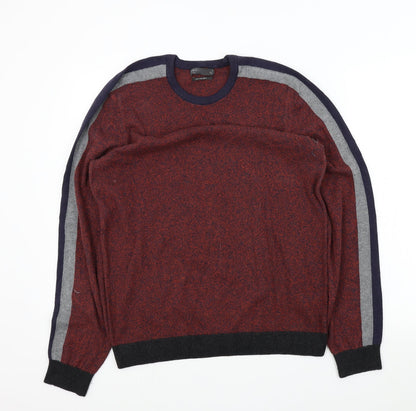 M&S Mens Red   Pullover Jumper Size M