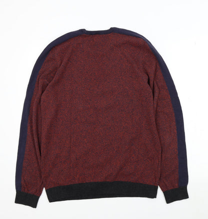 M&S Mens Red   Pullover Jumper Size M