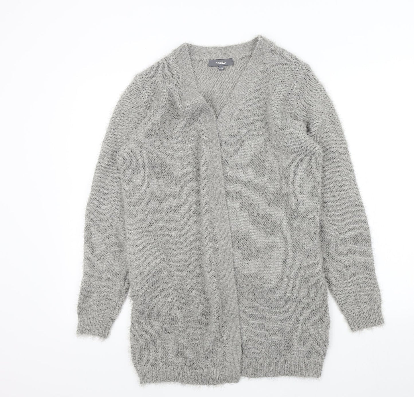 Womens UK Size 10 Studio Grey Cardigan Jumper