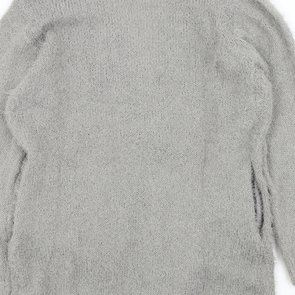 Womens UK Size 10 Studio Grey Cardigan Jumper