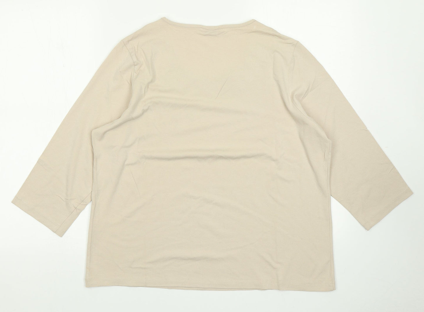 Womens UK Size 18 Classic Brown Basic T-Shirt