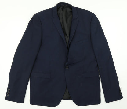 Mens UK Size 44 Burton Regular Blue Suit Jacket