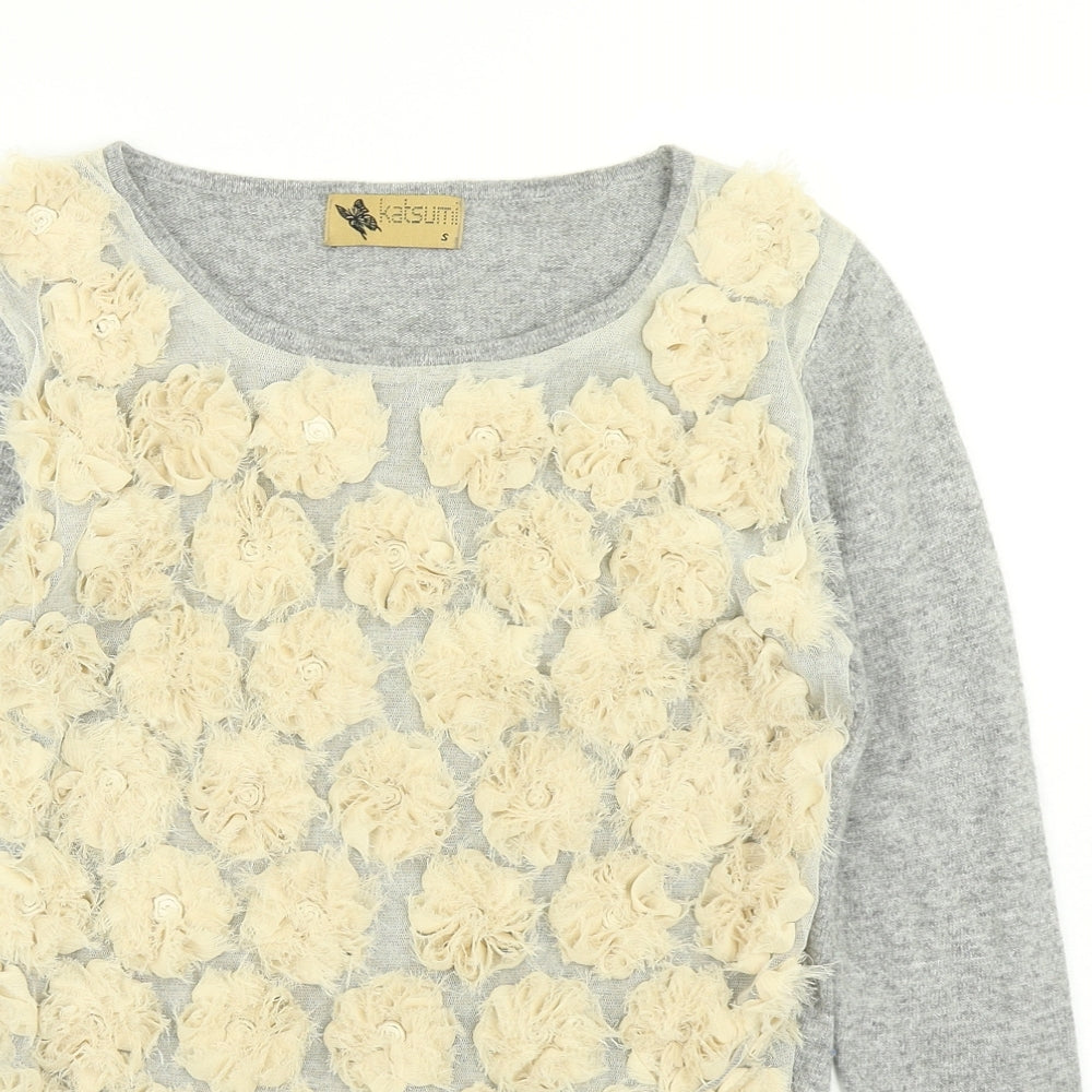 Womens UK Size S Katsumi Grey Pullover Jumper