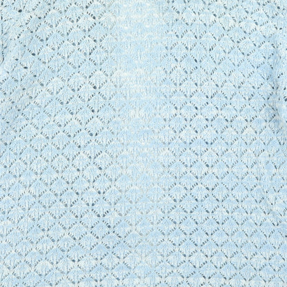 Womens UK Size M Pure & Natural Blue Cardigan Jumper