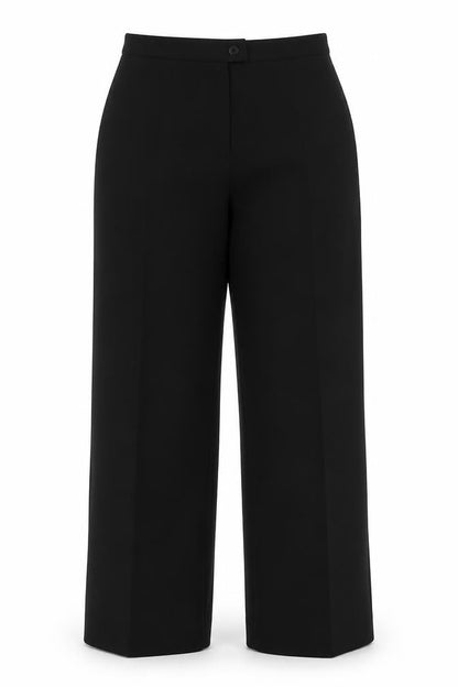 Womens UK Size 12 Gold Regular Fit Dress Pants Black Trousers