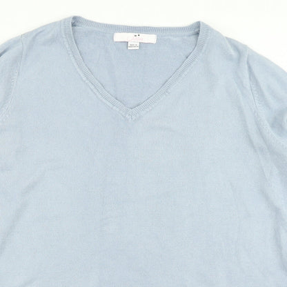 Julipa Womens Blue  Knit Pullover Jumper Size 12