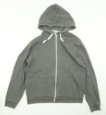Topman Mens Grey   Full Zip Hoodie Size M