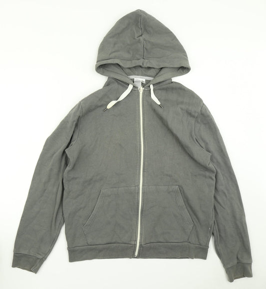 Topman Mens Grey   Full Zip Hoodie Size M